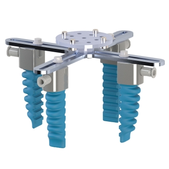 Soft actuator with variable adjustment pneumatic clamps
