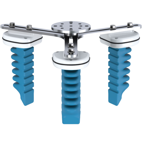 Big actuator with 3 fingers for nets and bags