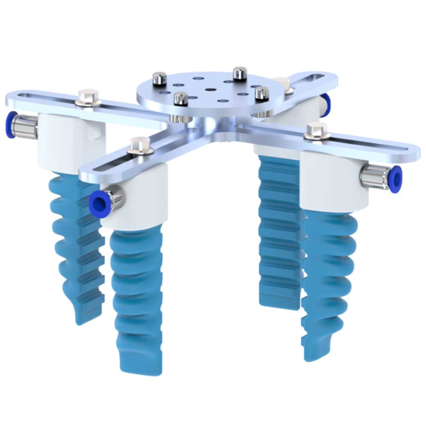 Weicher Aktuator mit variabel einstellbaren pneumatischen Klemmen