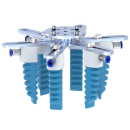 Six finger adjustable soft actuator for dough handling